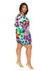Electric leopard off shoulder bubble mini dress