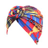 African pattern flower turban Muslim stretch headwrap