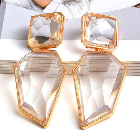Clear And Pure Resin Drop Earrings