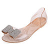 Bow top transparent jelly sandal