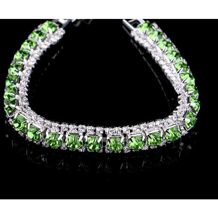 Green Rhinestone Crystal Bracelet